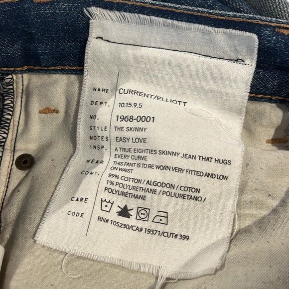 Current/Elliott The Skinny Easy Love Jeans - Picture 10 of 10